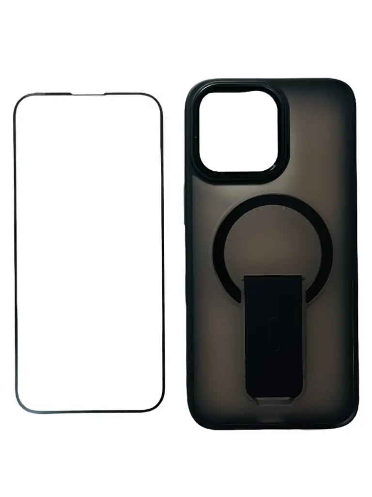 CASE SOPORTE ELEGANTE (IPHONE 15 PRO MAX) (NEGRO)