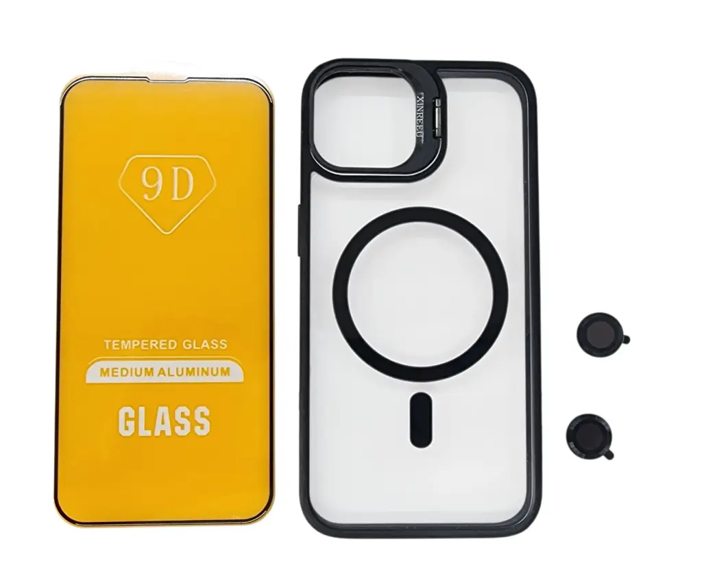 CASE MAGSAFE VENTANA (IPHONE 15) (NEGRO)
