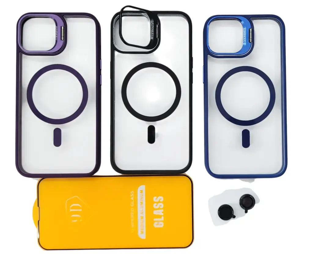 CASE MAGSAFE VENTANA (IPHONE 12 / IPHONE 12 PRO) (NEGRO)