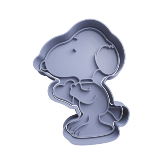 Snoopy con Corazon Cortador de Galletas