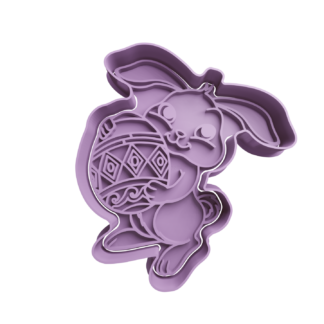 Conejo con Huevo de Pascua Cortador de Galletas