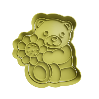 Osito con Girasol Cortador de Galletas