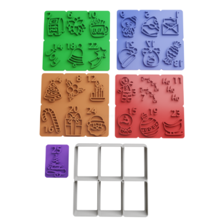 Set Calendario para Navidad Cortador de Galletas