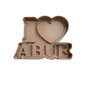 I LOVE ABUE Cortador de Galletas