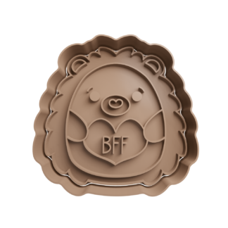 Puercoespin Cute con Corazon BFF Cortador de Galletas