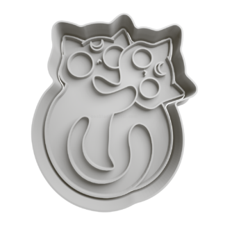 Gatos Abrazados Cortador de Galletas