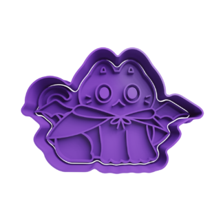 Gato Cute Vampiro Cortador de Galletas