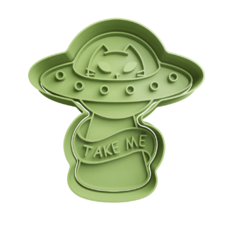 Gato Alien -Take me Cortador de Galletas