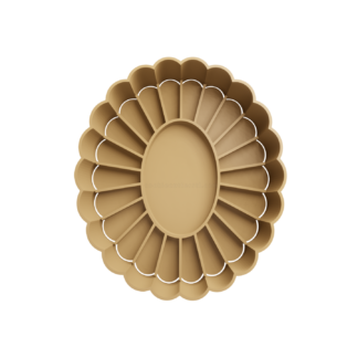 Ovalo con Petalos Cortador de Galletas