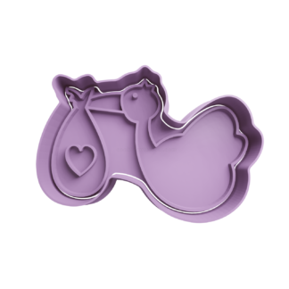 Cigueña con Bebe Cortador de Galletas