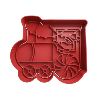 Papa Noel en Tren Cortador de Galletas