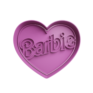Barbie Logo Corazon Cortador de Galletas