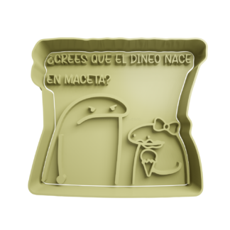 Deformito Papa -Crees que el dinero nace en maceta Cortador de Galletas