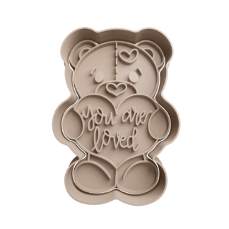Osito con Corazon -You are loved Cortador de Galletas