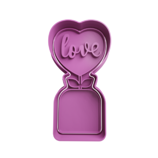 Flor Love en Maceta Cortador de Galletas