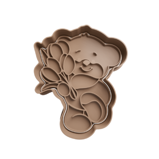 Osito con Flores Cortador de Galletas