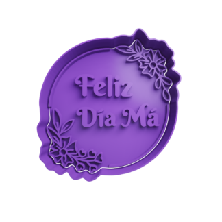 Feliz Día Má con Flores Cortador de Galletas