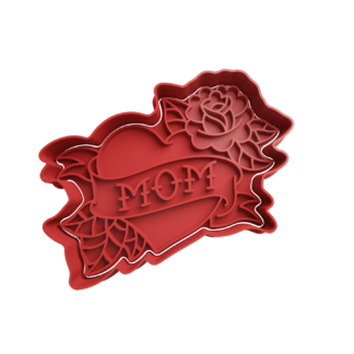 Mom en Corazon Cortador de Galletas