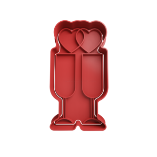 Copas con Corazones Cortador de Galletas