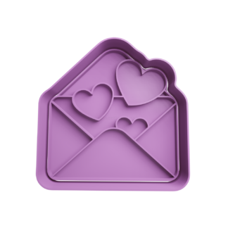 Carta con Corazones Cortador de Galletas
