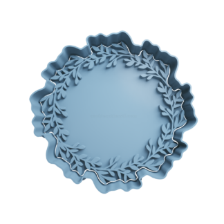 Circulo con Hojas Cortador de Galletas