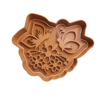 Flores con Mariposas Cortador de Galletas