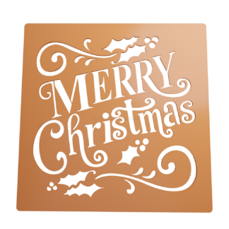 Stencil Merry Christmas STL + Vector
