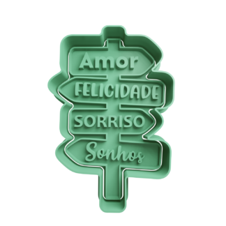 Amor Felicidade Sorriso Sonhos Cortador de Galletas