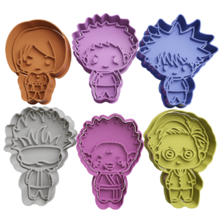 Set Jujutsu Kaisen Chibi Cortador de Galletas