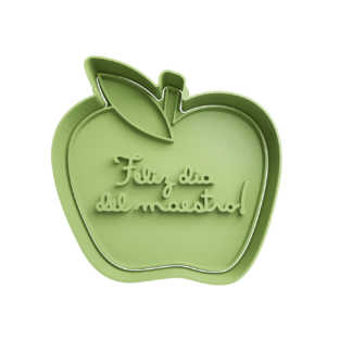 Manzana -Feliz día del maestro Cortador de Galletas