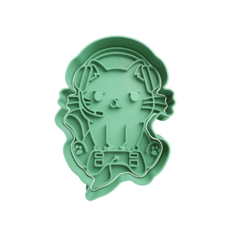Gato Gamer Cortador de Galletas