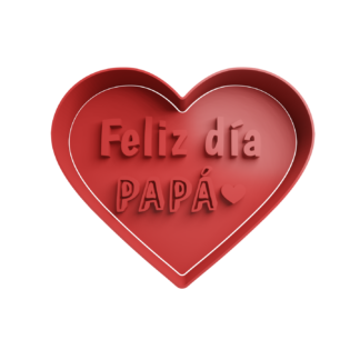 Corazón Feliz día Papá Cortador de Galletas