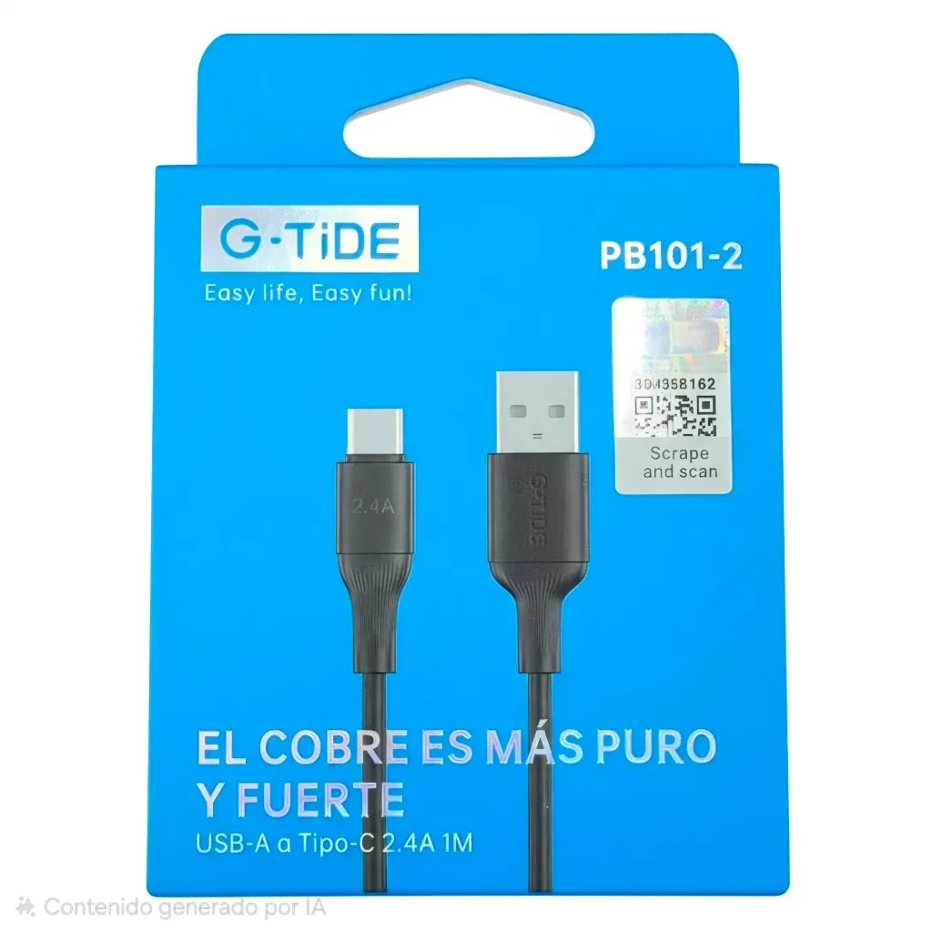 CABLE USB A TIPO C (PW101-2)